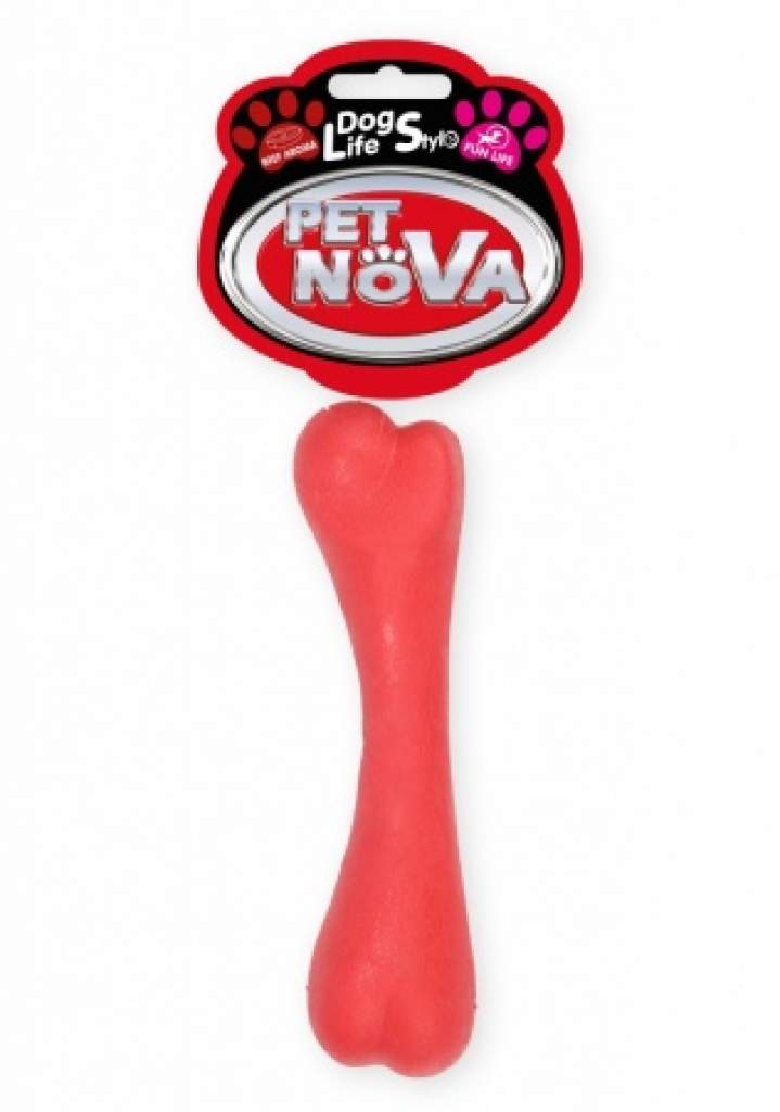 DOG LIFE STYLE Beißringknochen 16 cm, rot, Rindergeschmack